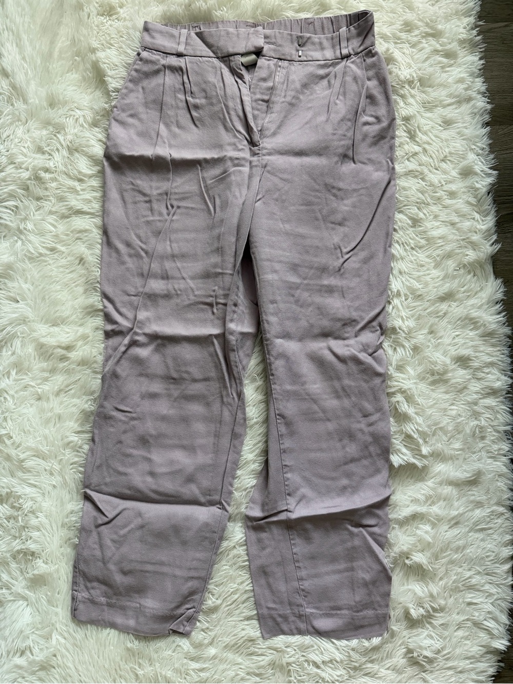 H&M Straight Leg Pants in Dusty Mauve